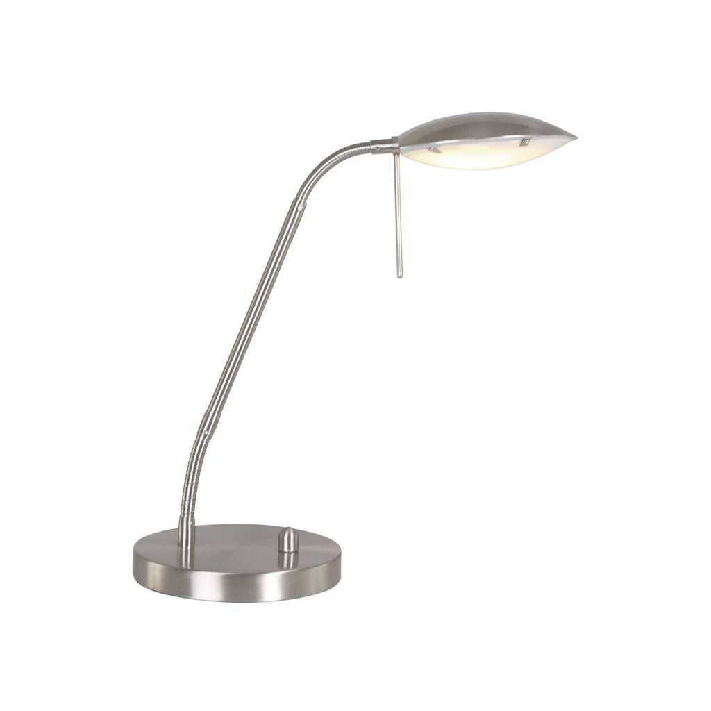 LED bordlampe Eloi dimbar stål metall/glass detalj av skjerm