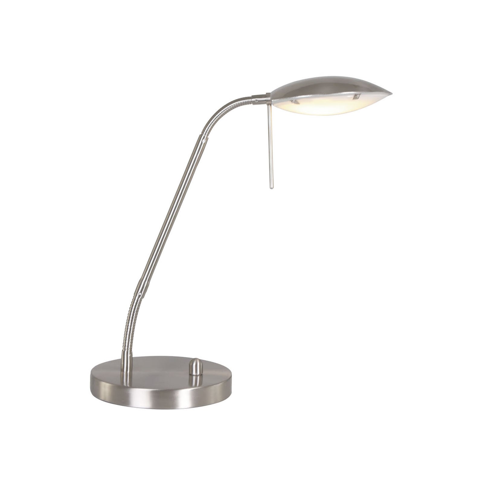 LED bordlampe Eloi dimbar stål metall/glass detalj av skjerm