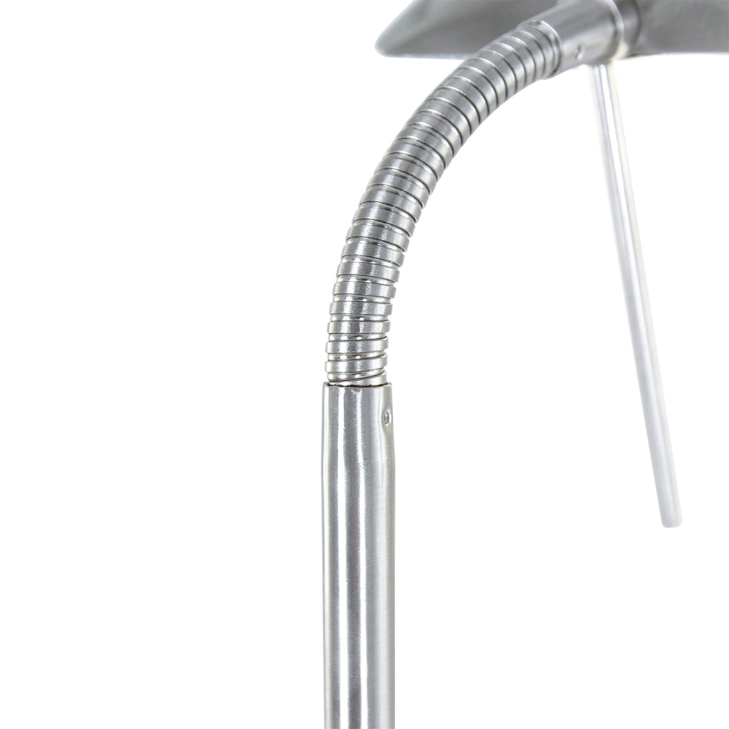 LED bordlampe Eloi dimbar stål metall/glass sideprofil