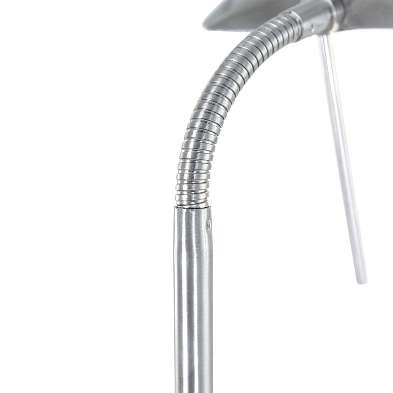 LED bordlampe Eloi dimbar stål metall/glass sideprofil