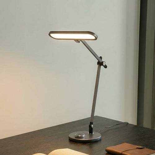 LED bordlampe Elvir dimbar CCT aluminium 53 cm grå forfra