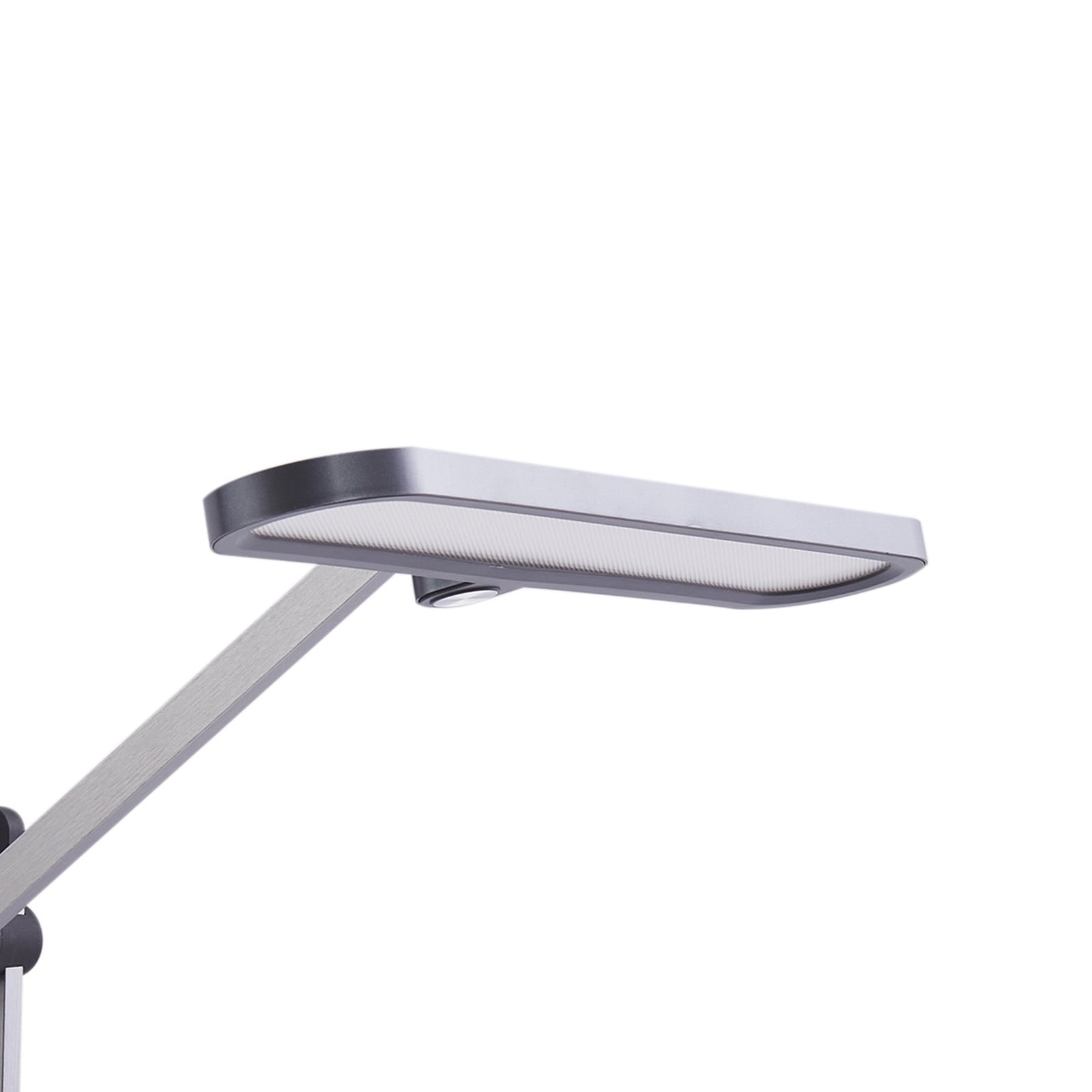 LED bordlampe Elvir dimbar CCT aluminium 53 cm grå lampefot detalj