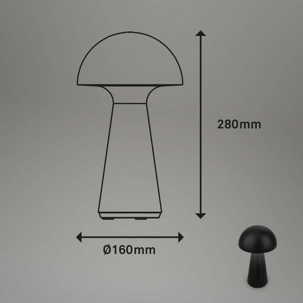 Detalj av touch-dimmer på LED bordlampe Fungo