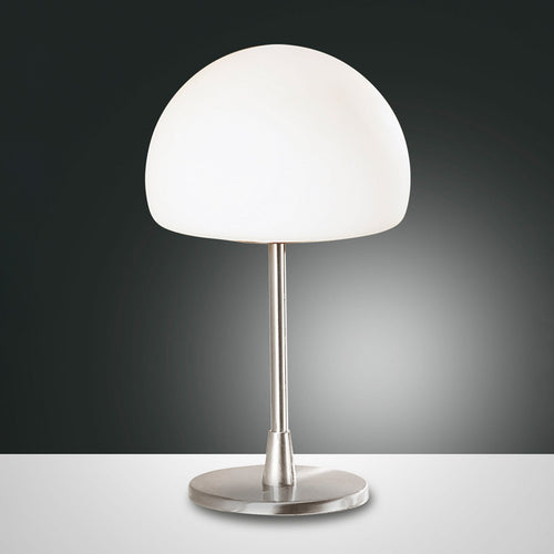 LED bordlampe Gaia med berøringsdimmer krom Ø15 cm forfra