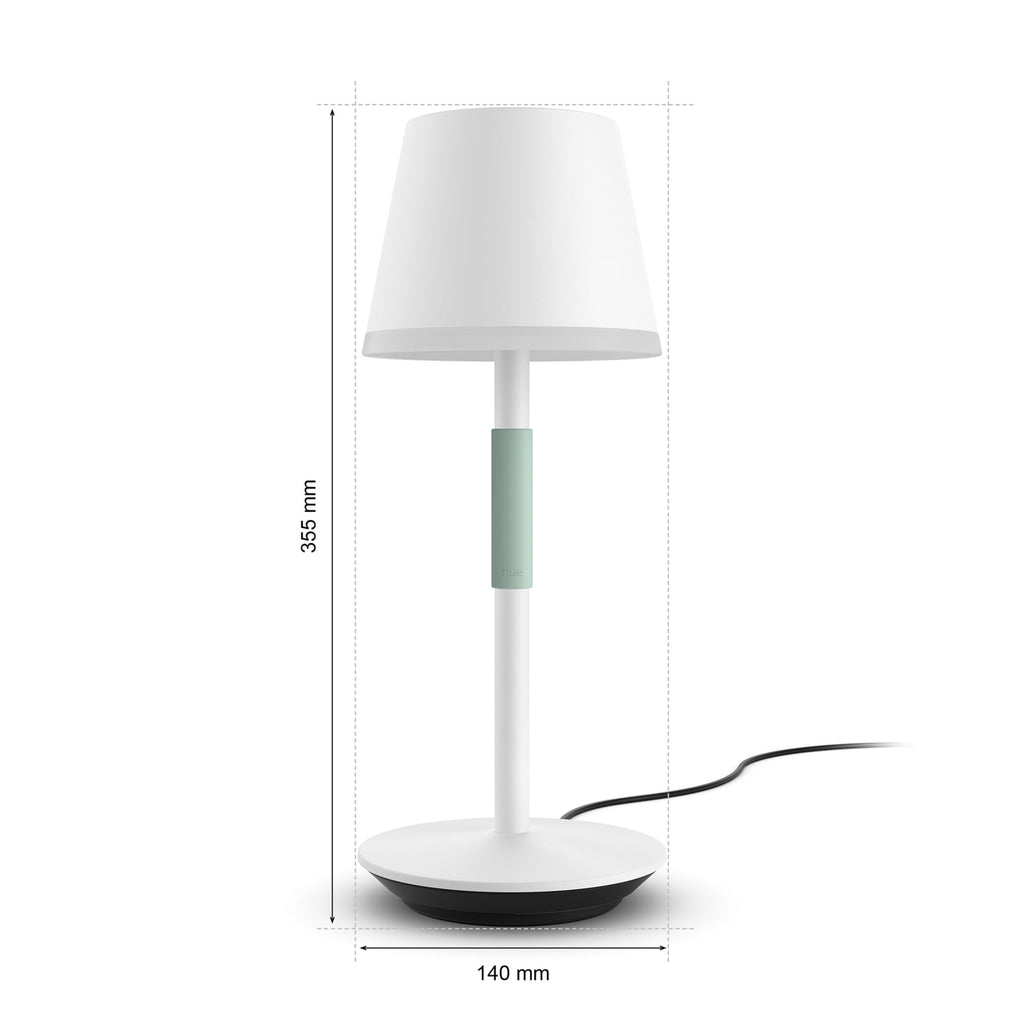 LED bordlampe Go dimbar hvit RGBW IP54 oppladbar nærbilde