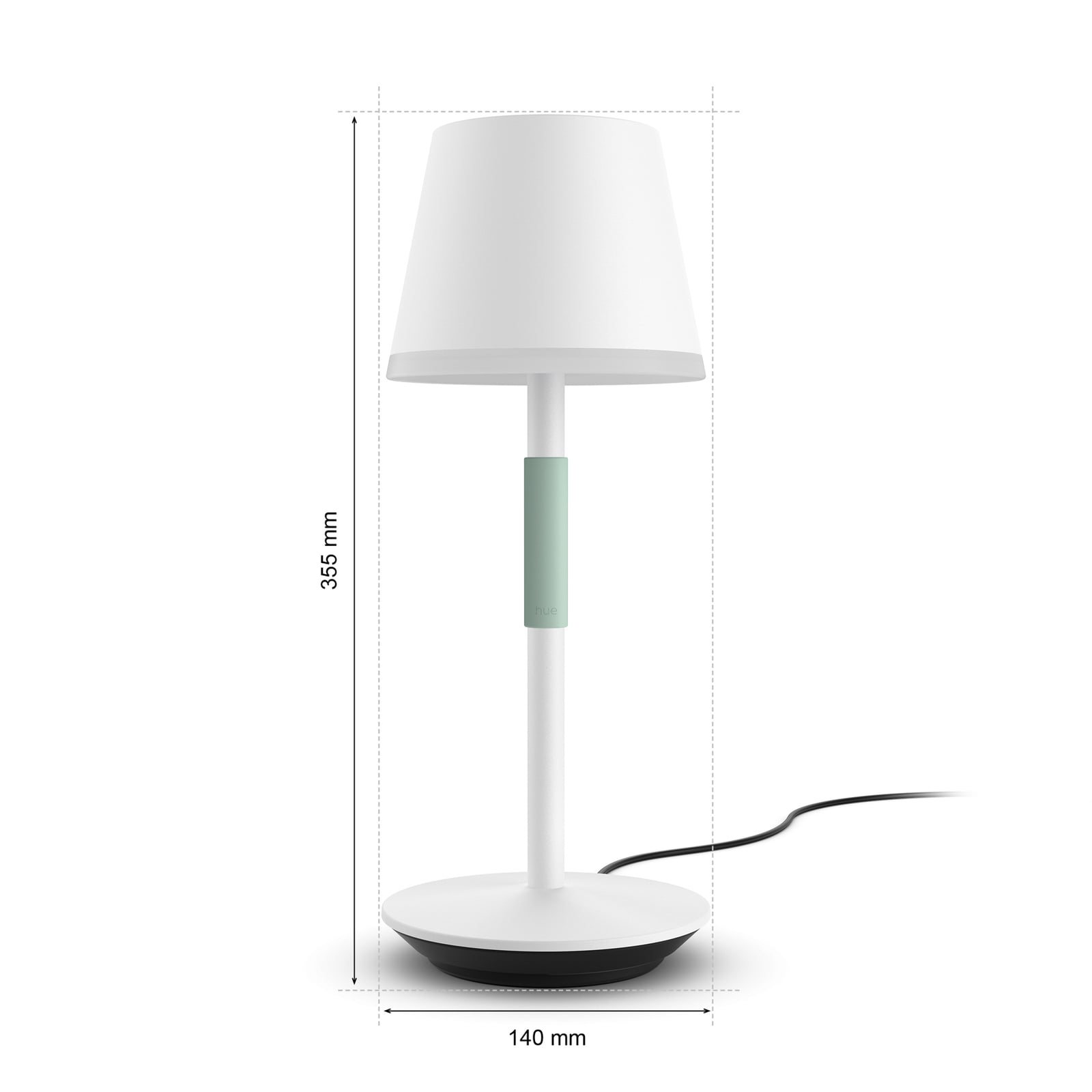 LED bordlampe Go dimbar hvit RGBW IP54 oppladbar nærbilde