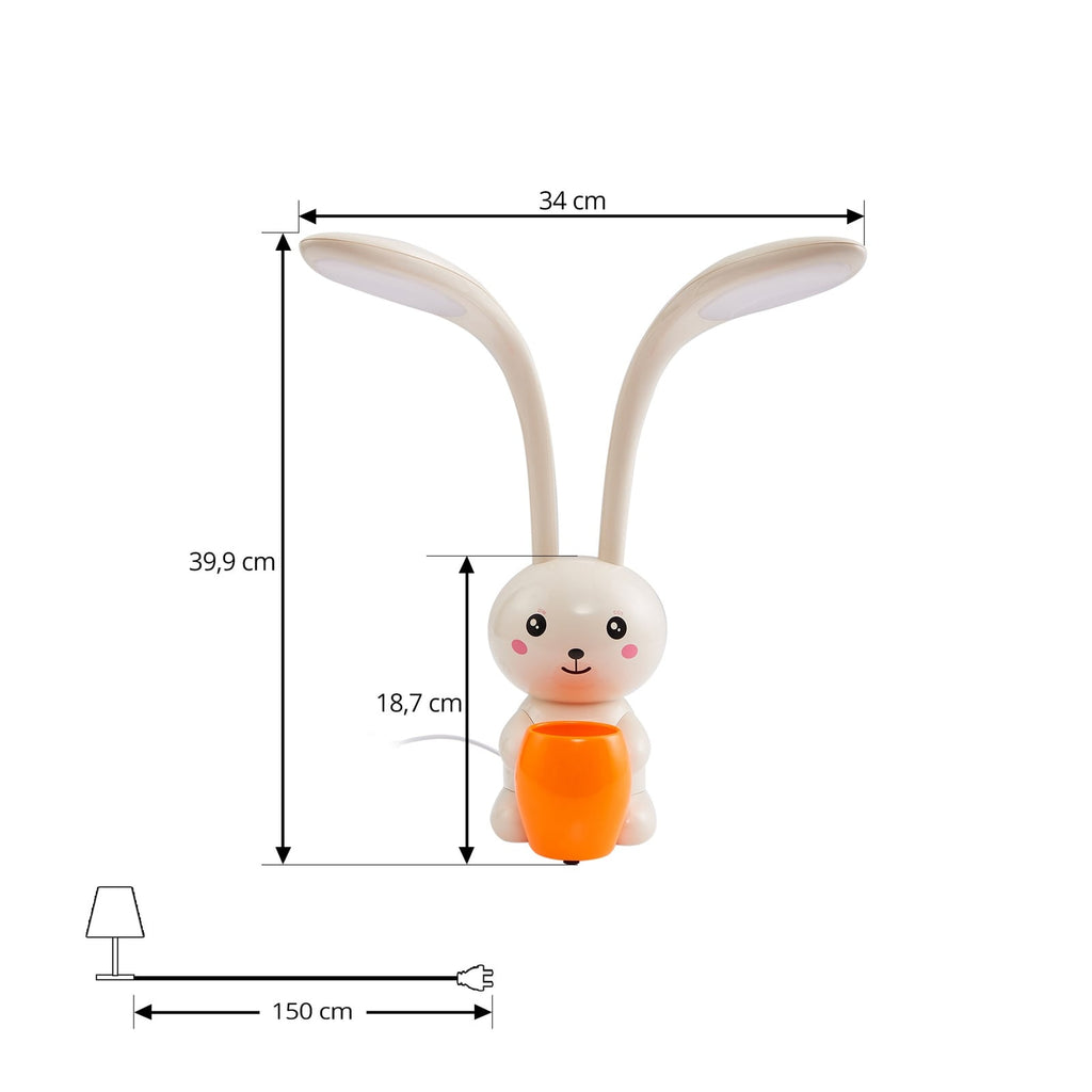 LED bordlampe Haas dimbar beige CCT haredesign nærbilde