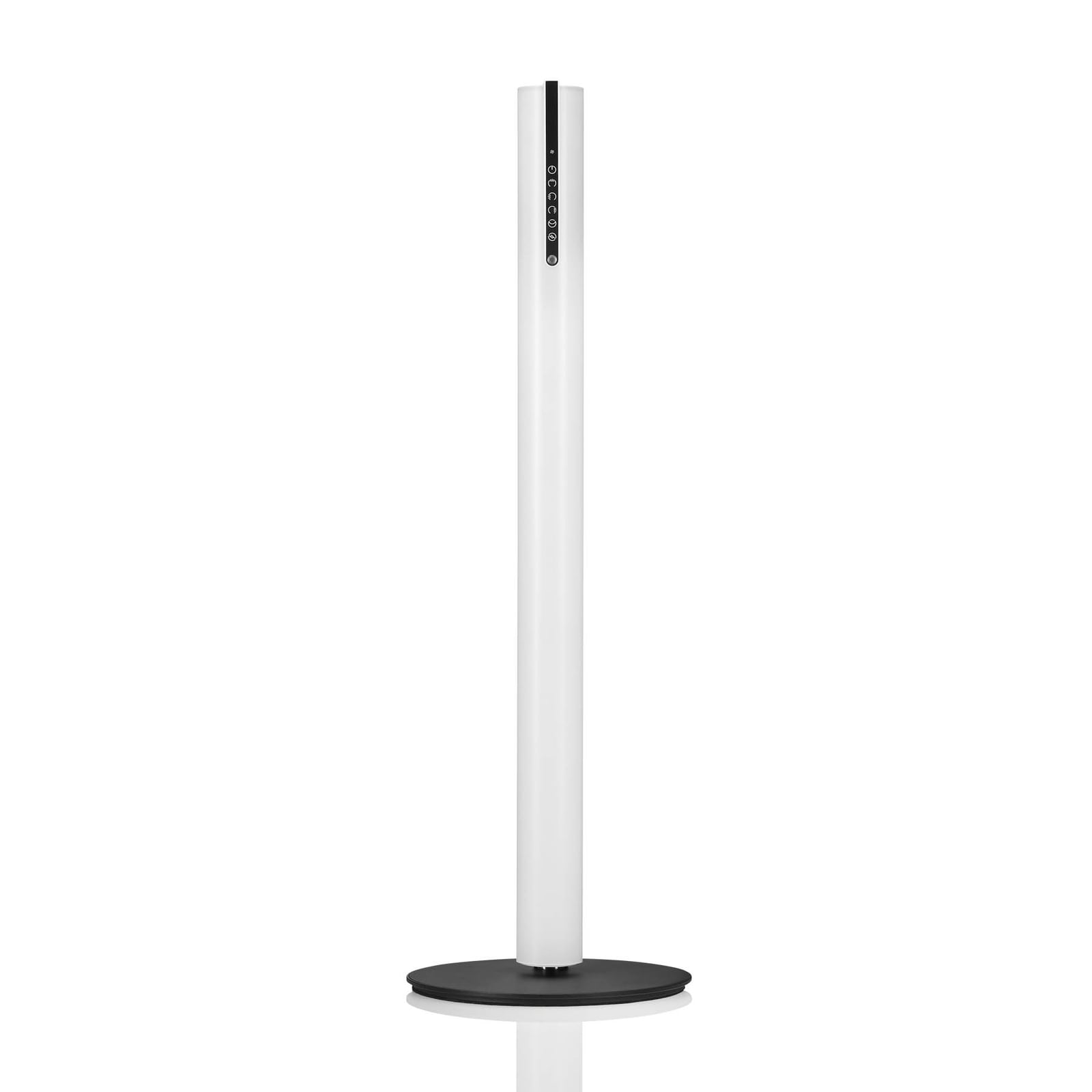 Nærbilde av touch-panel på LED bordlampe HEAVN One dimbar CCT svart