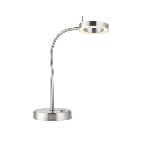 LED bordlampe Hensko fleksarm dimbar stål 4W bakside