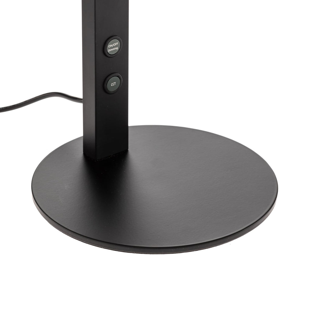 LED bordlampe Ideal dimbar svart aluminium 10W CCT sideprofil