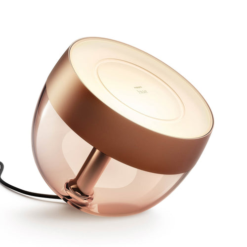 LED bordlampe Iris WACA dimbar kobber RGB Zigbee Philips Hue forfra