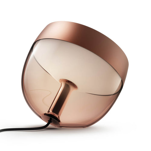 LED bordlampe Iris WACA dimbar kobber RGB Zigbee Philips Hue bakside