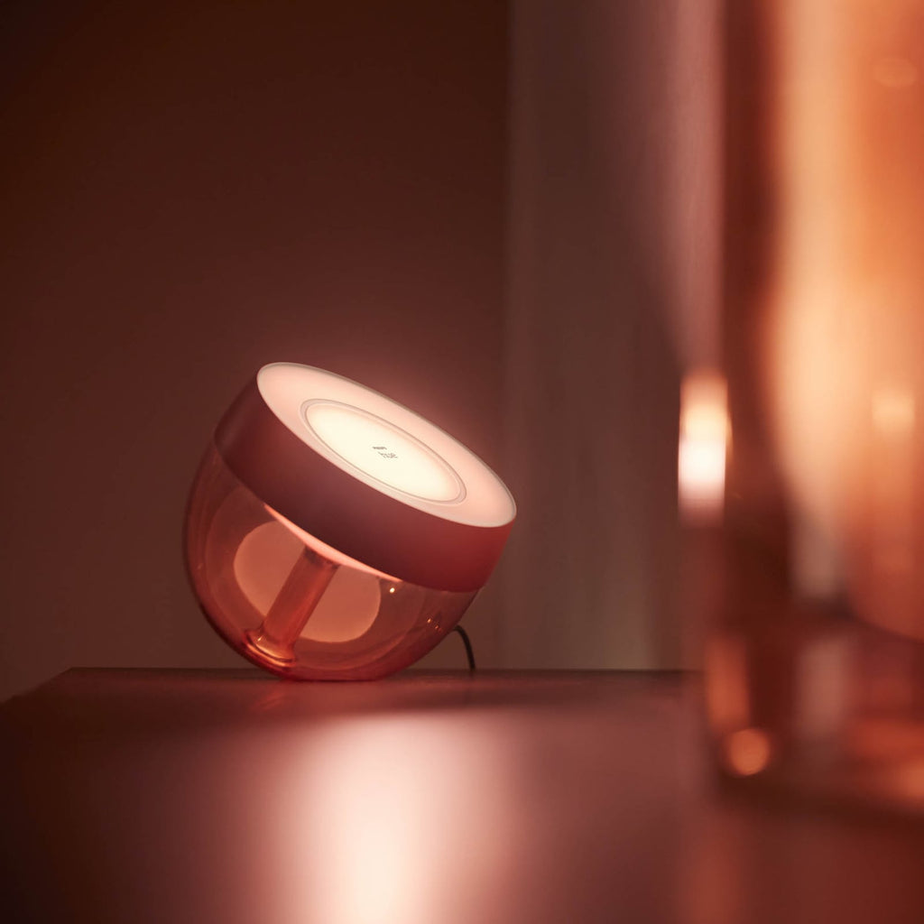 LED bordlampe Iris WACA dimbar kobber RGB Zigbee - Philips Hue