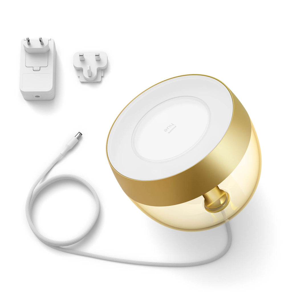 LED bordlampe Iris WACA dimbar RGB gull 8,1W montert i rom