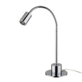 LED bordlampe Karen krom høydejusterbar 45 cm sett forfra