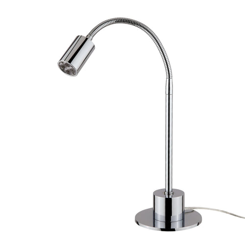 LED bordlampe Karen krom høydejusterbar 45 cm sett forfra