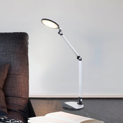 LED bordlampe Konsti svingbar sølv CCT dimbar 90 cm forfra