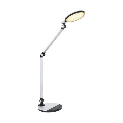 LED bordlampe Konsti svingbar sølv CCT dimbar 90 cm bakside