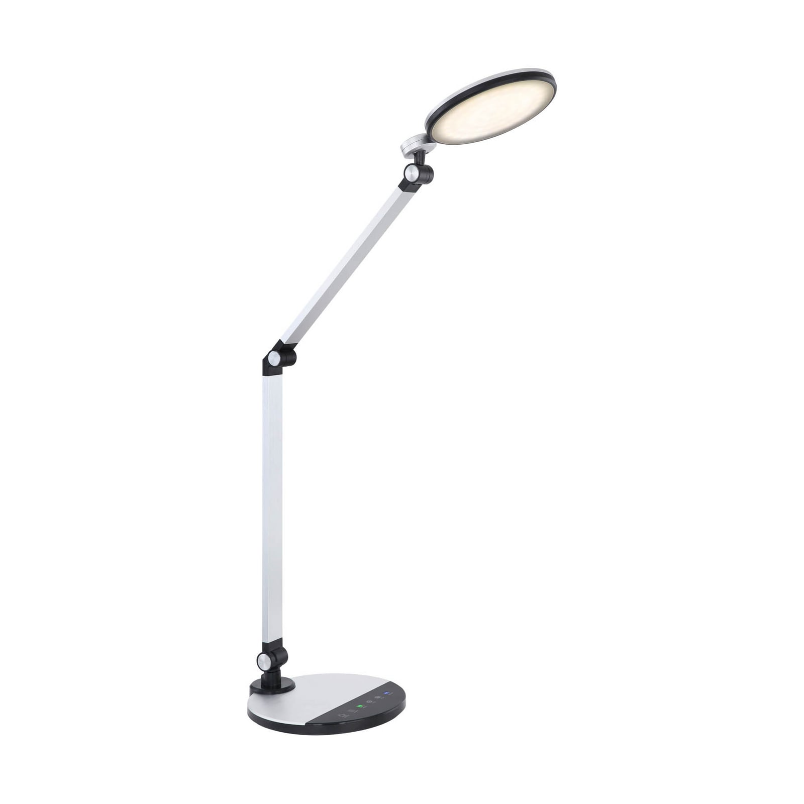 LED bordlampe Konsti svingbar sølv CCT dimbar 90 cm detalj av lampehode