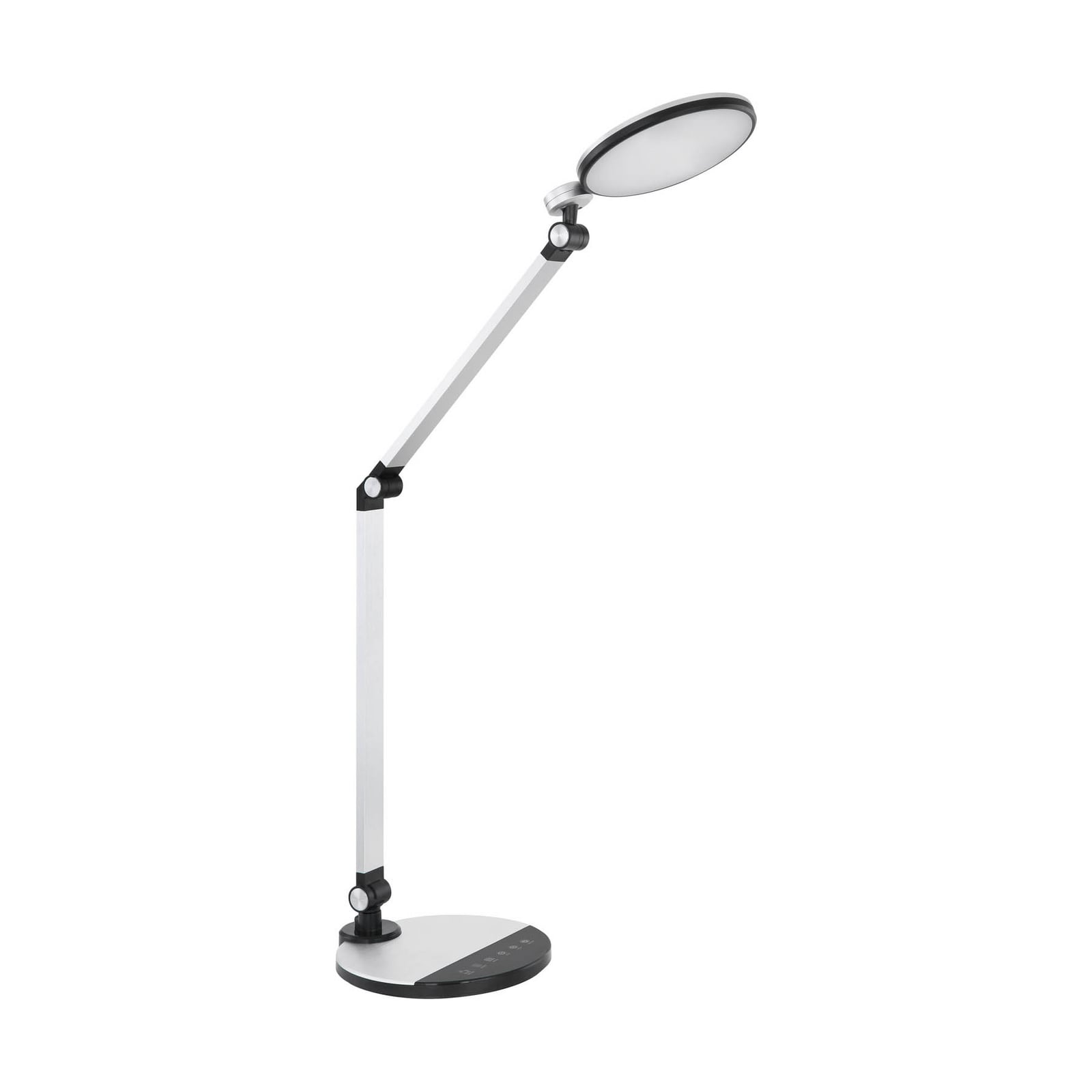 LED bordlampe Konsti svingbar sølv CCT dimbar 90 cm nærbilde av touchdimmer