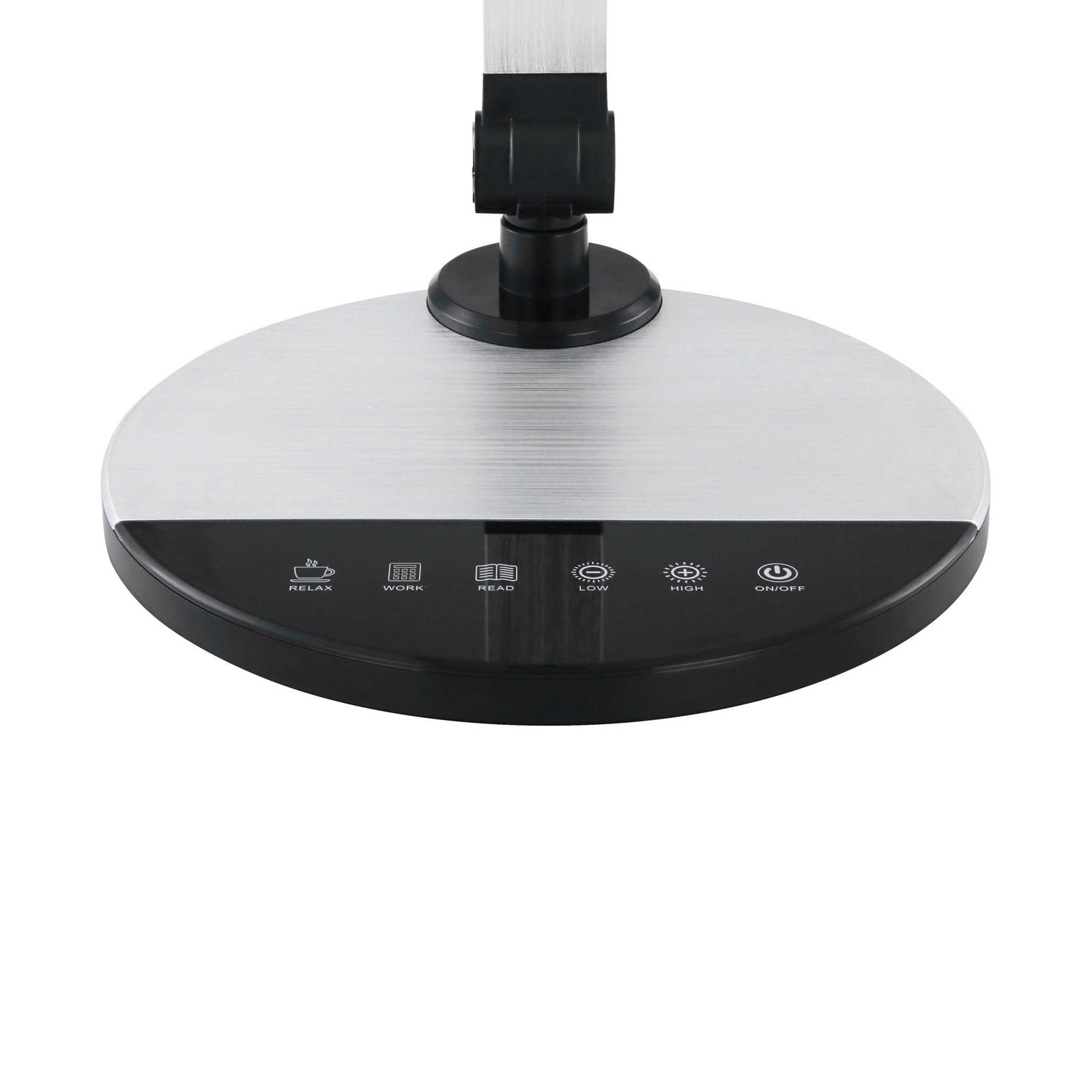 LED bordlampe Konsti svingbar sølv CCT dimbar 90 cm kabel og strømbryter