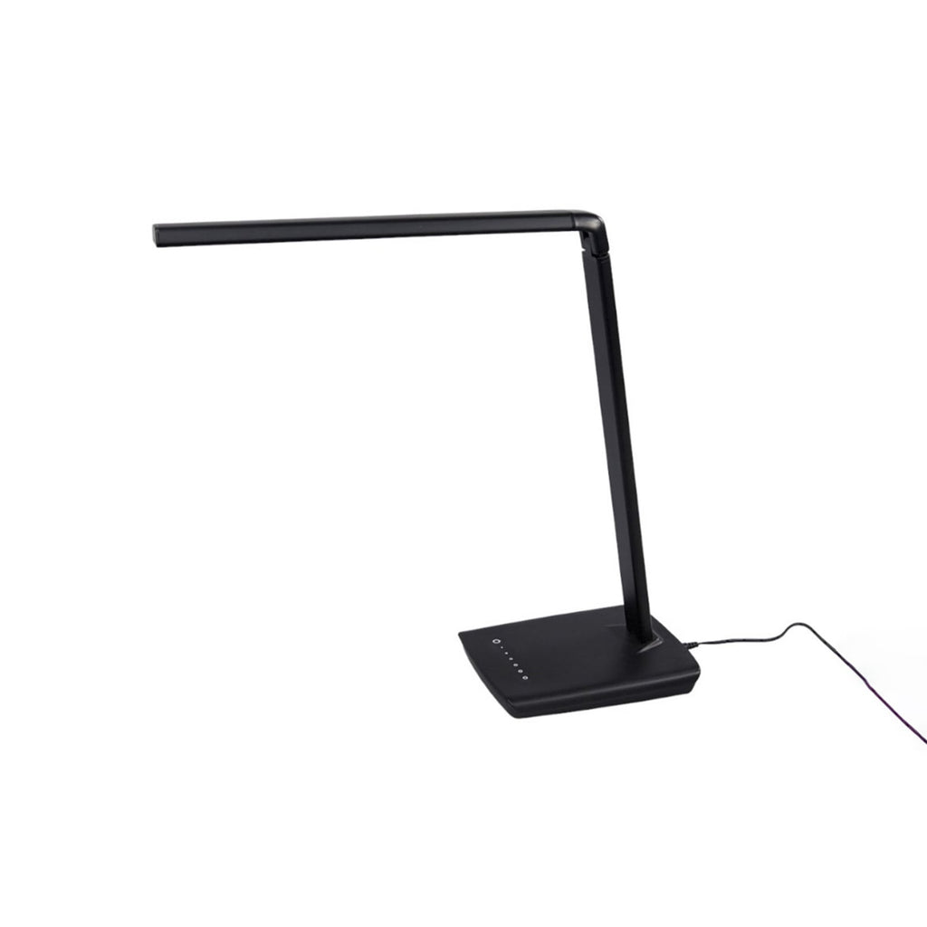 LED bordlampe Kuno dimbar svart med USB detalj av lampearm