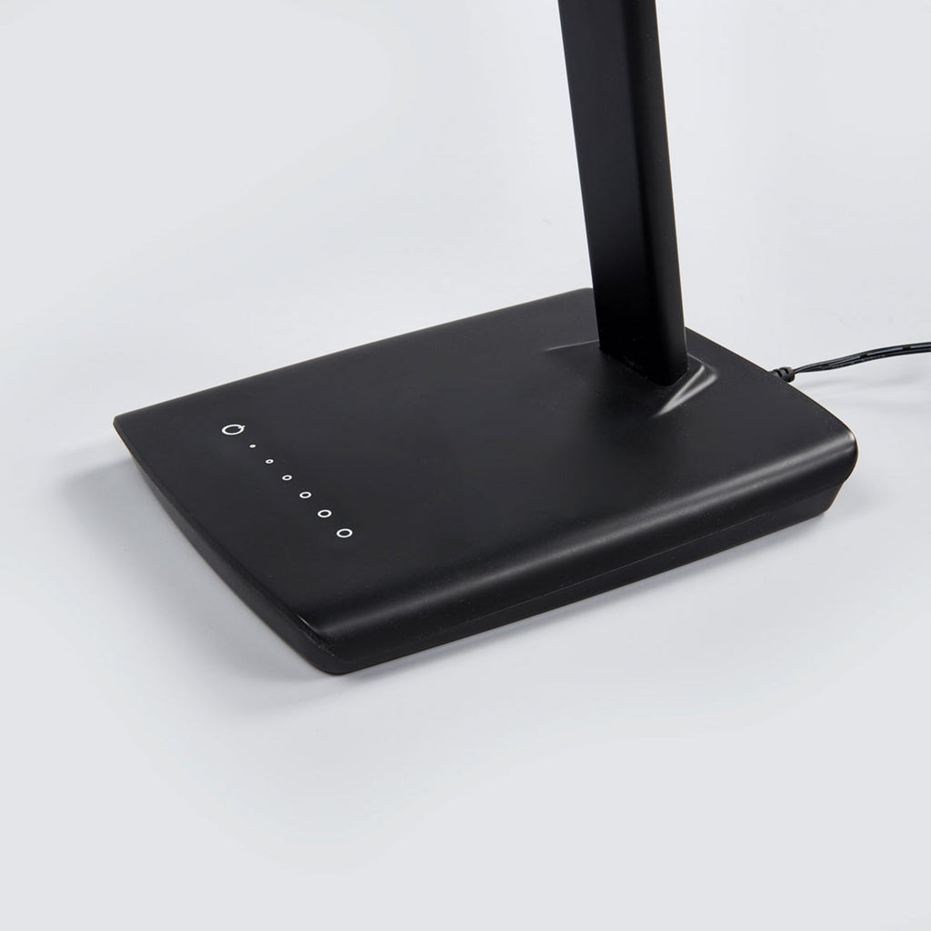 LED bordlampe Kuno dimbar svart med USB justerbar arm
