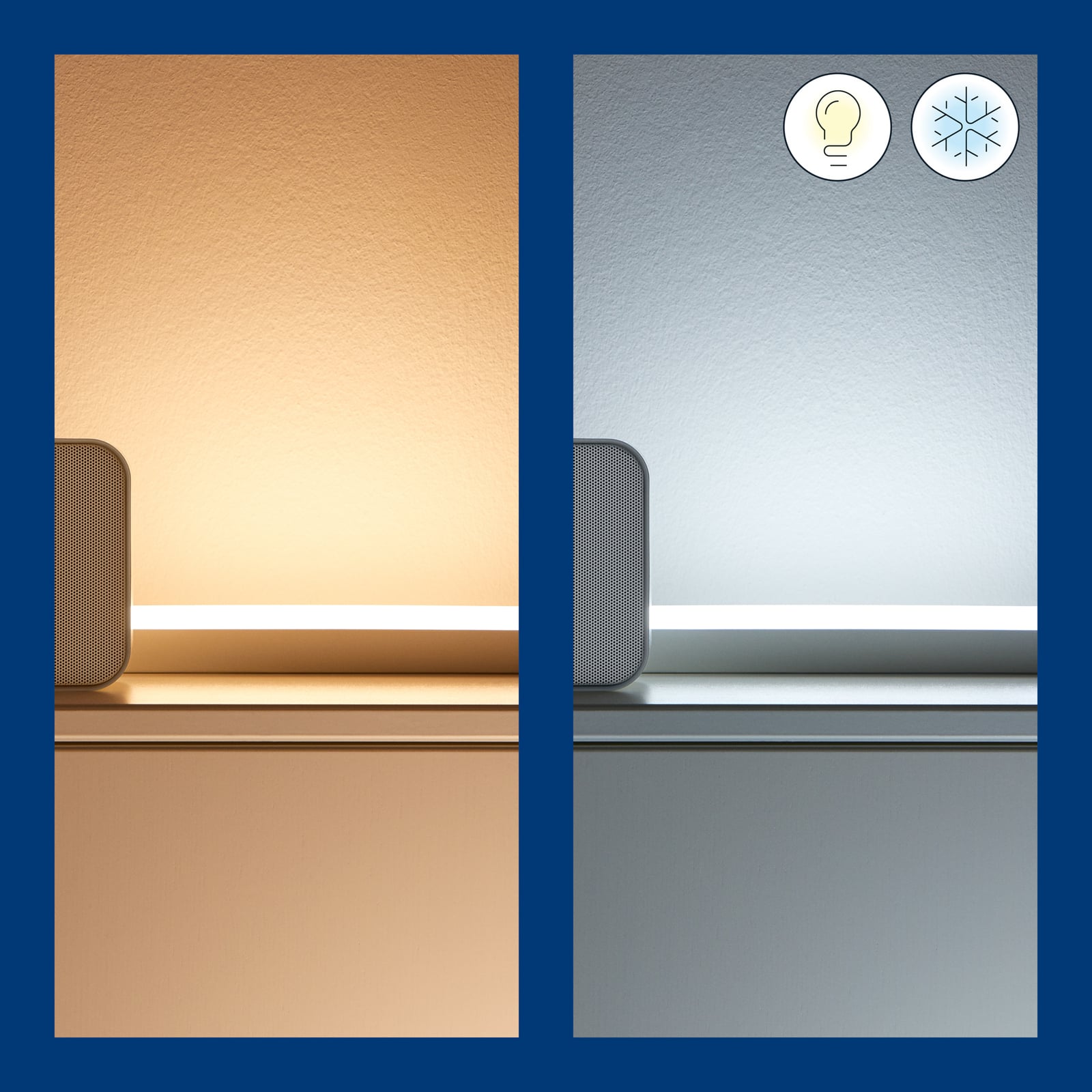 LED bordlampe Light Bar dimbar RGB 30 cm 5,5W montert på bord