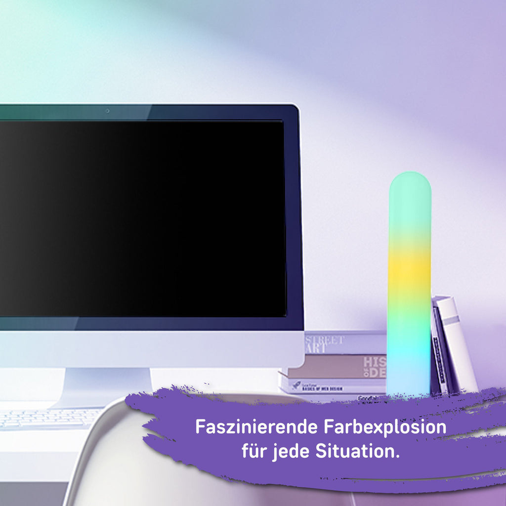 LED-bordlampe Light Bar RGBW dimbar med fjernkontroll montert