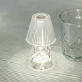 LED bordlampe Lola 12 Lux batteri transparent IP44 forfra