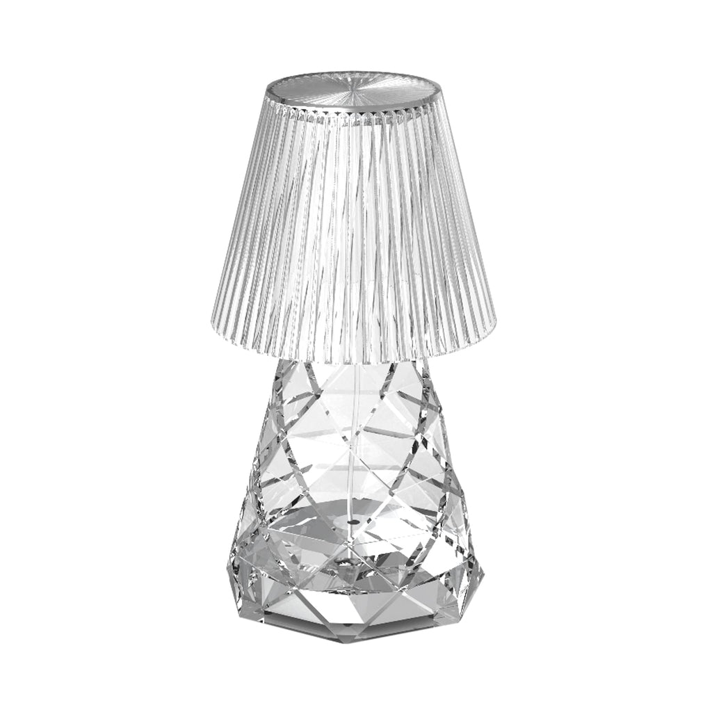 LED bordlampe Lola 12 Lux batteri transparent IP44 montert