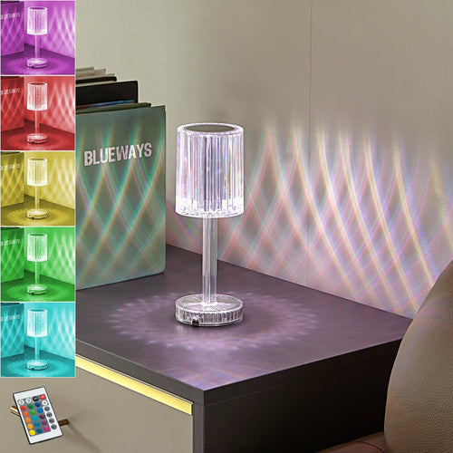 LED bordlampe Louane oppladbar RGBW fjernkontroll forfra