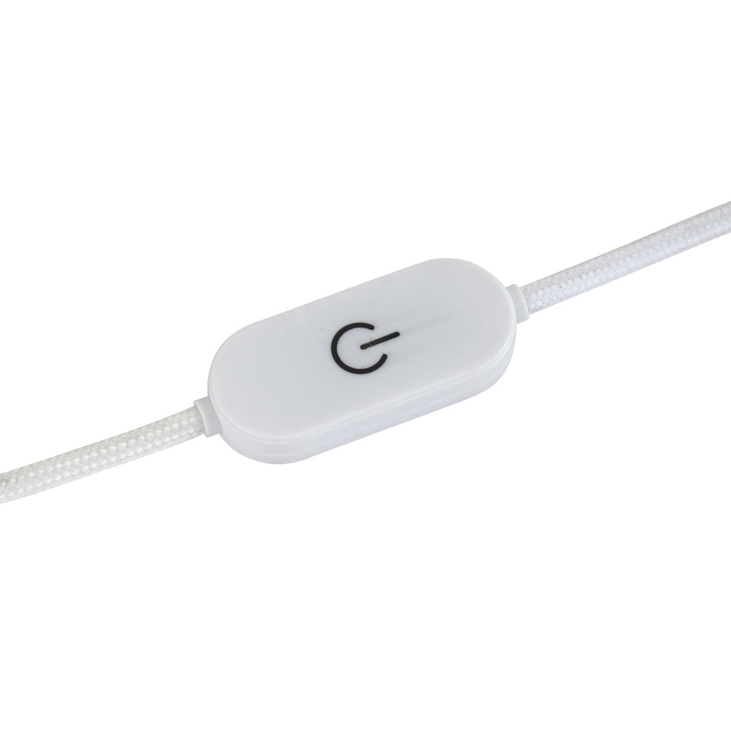 LED bordlampe Lunja dimbar glass hvit CCT Ø17,7 cm lysfargejustering