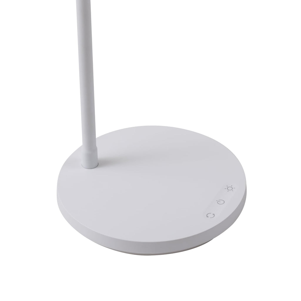 LED bordlampe Maori hvit metall CCT dimbar USB helhetsbilde