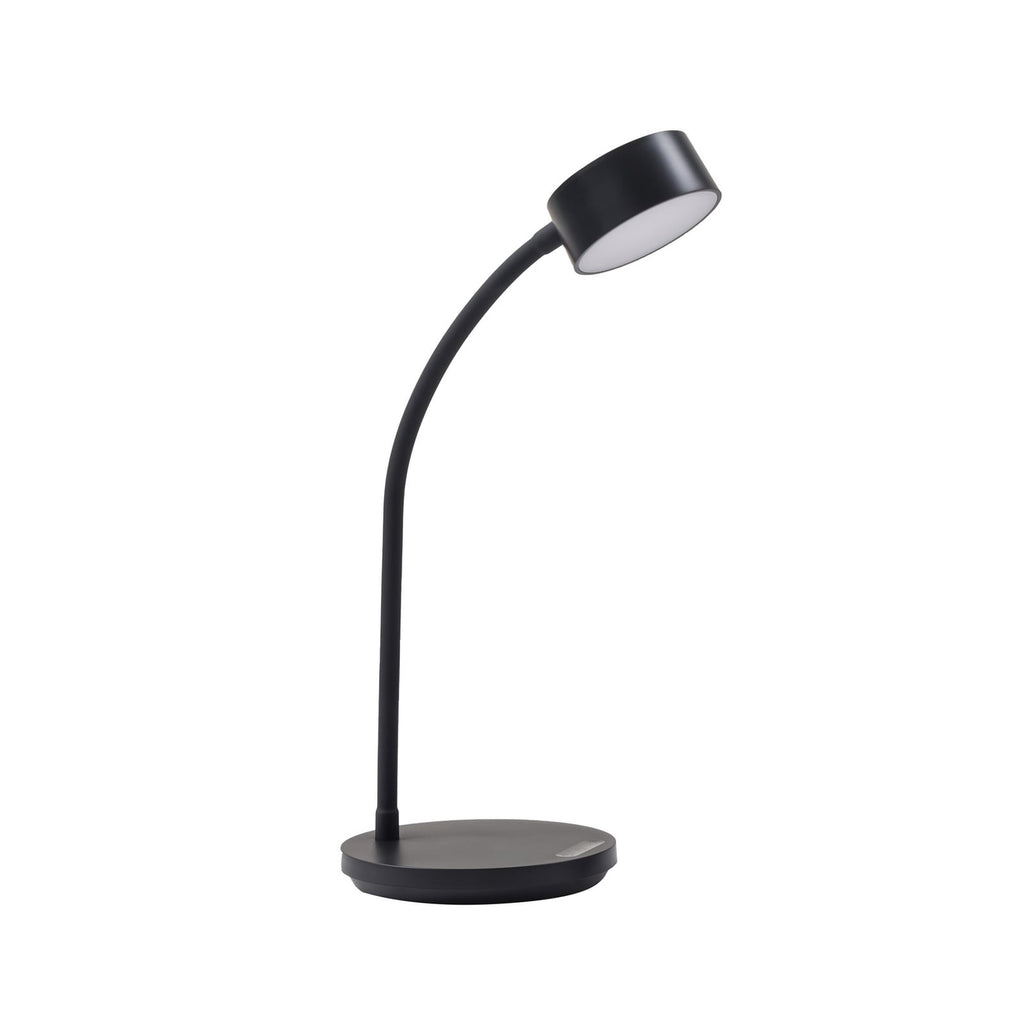 LED bordlampe Maori svart metall CCT dimbar USB montert på skrivebord