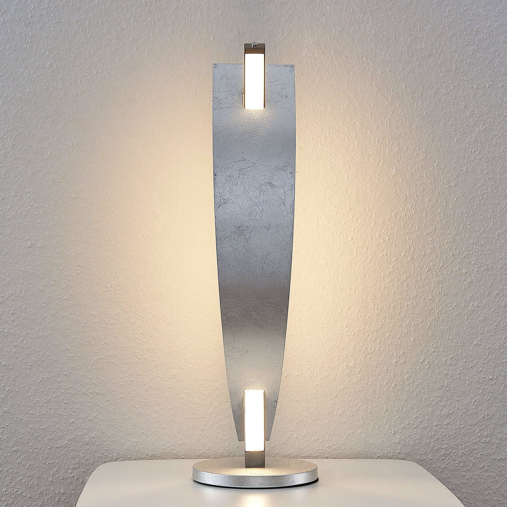 LED bordlampe Marija sølvfarget bakside