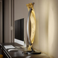 LED bordlampe Marija dimbar svart-gull 62 cm forfra