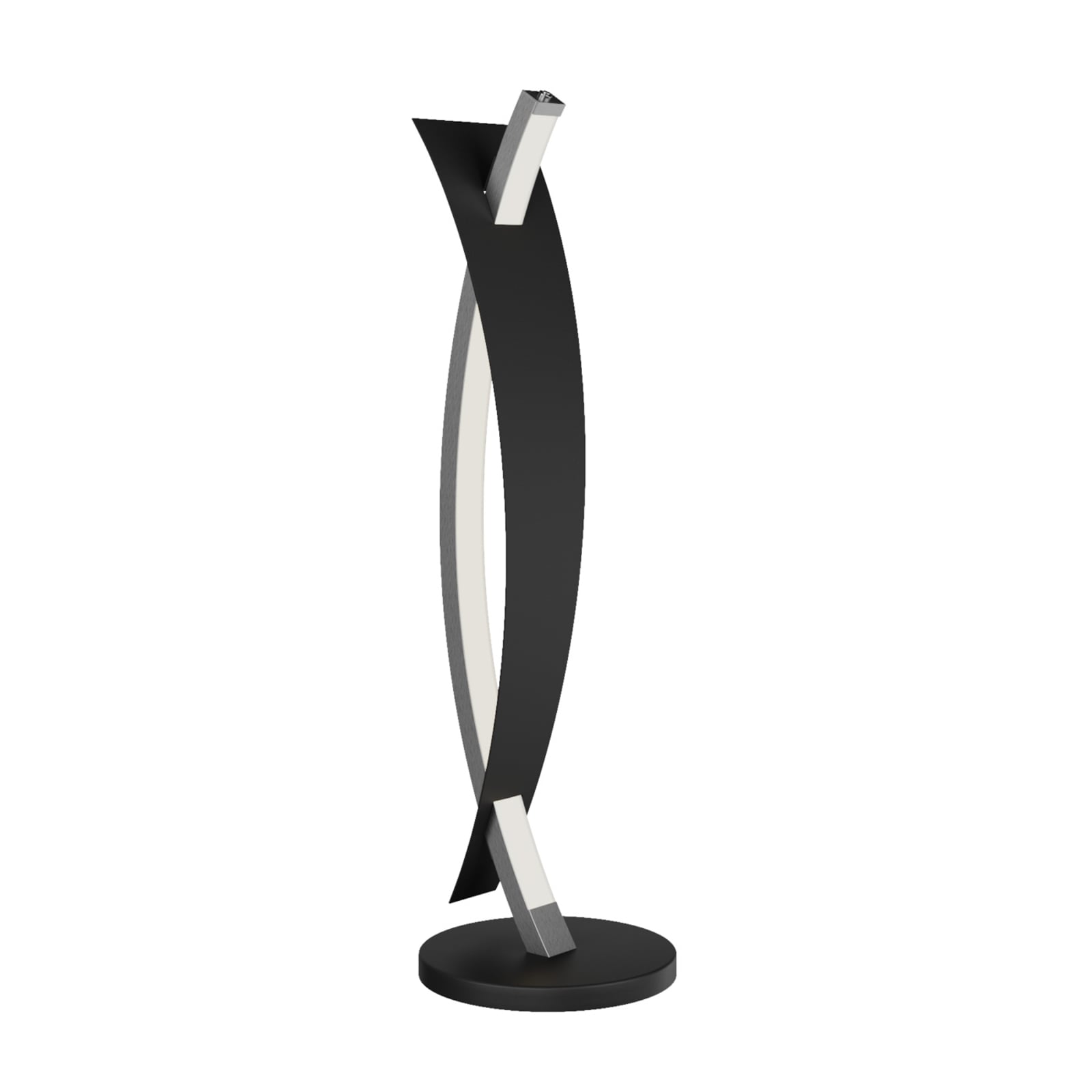 LED bordlampe Marija dimbar svart-gull 62 cm sideprofil