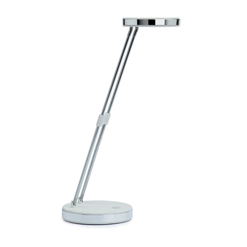 LED bordlampe MAULpuck hvit teleskoparm bakside