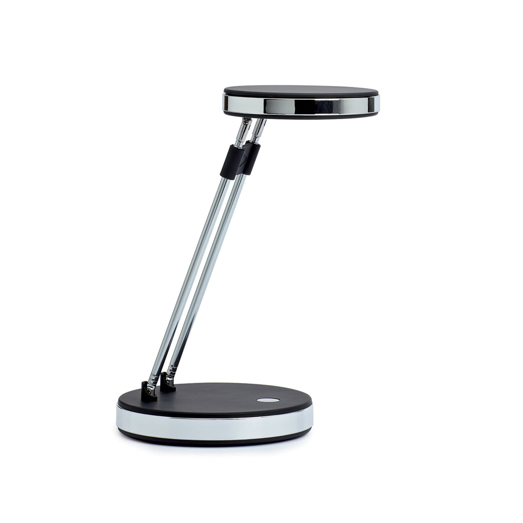 LED bordlampe MAULpuck svart teleskoparm fot med bryter