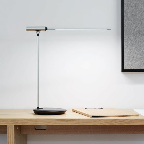 LED bordlampe MAULrubia dimbar CCT sølv 6W forfra