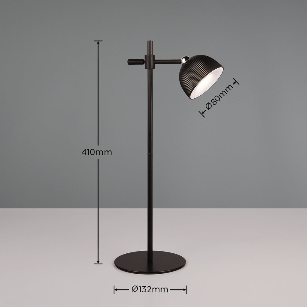 Montert LED bordlampe Maxima dimbar høydejusterbar svart 41 cm i rom