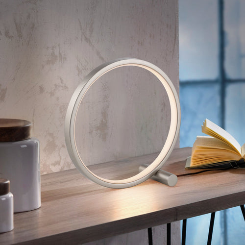 LED bordlampe Mini Ritus sølv jern forfra