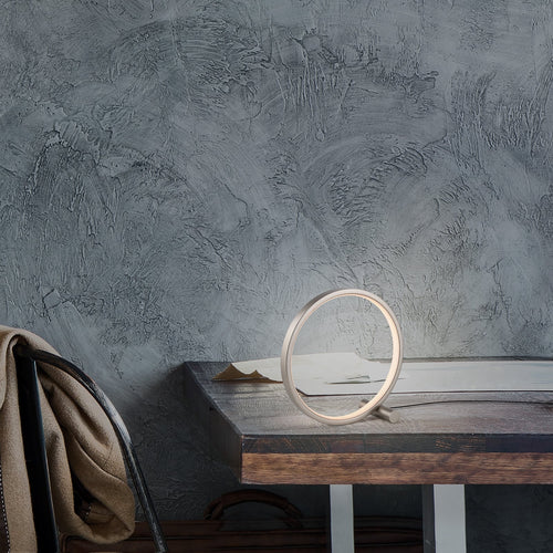 LED bordlampe Mini Ritus sølv jern bakside