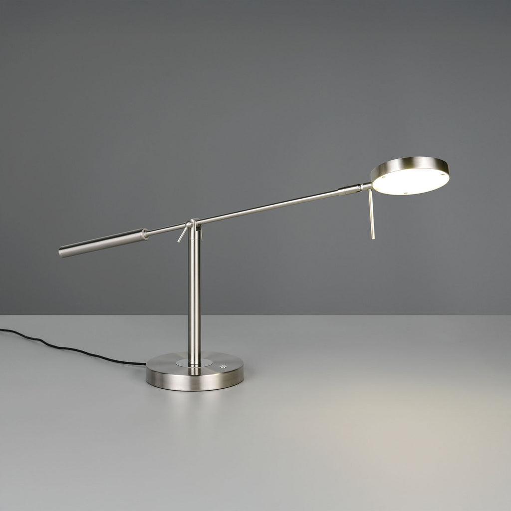 LED bordlampe Monza dimbar CCT matt nikkel oversikt
