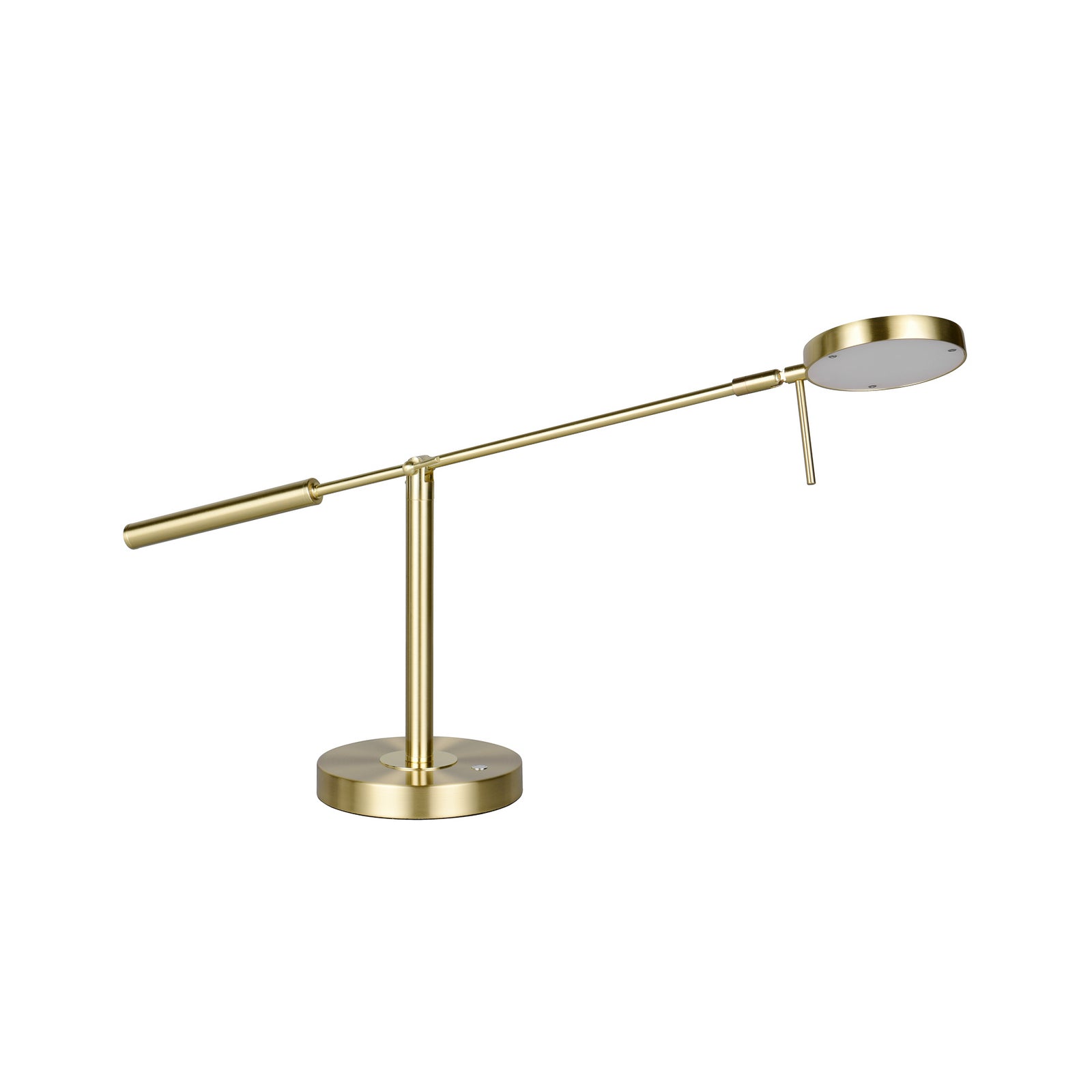 LED bordlampe Monza dimbar CCT messing 52 cm montert på bord