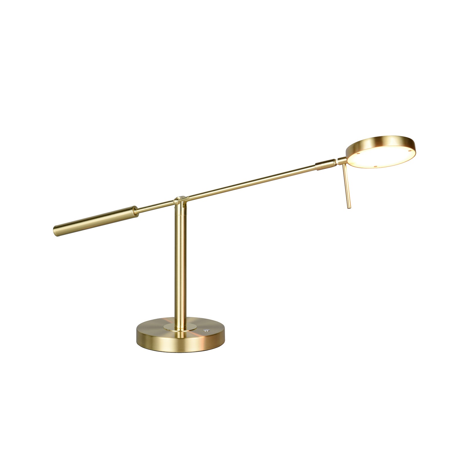 LED bordlampe Monza dimbar CCT messing 52 cm nærbilde metallarm