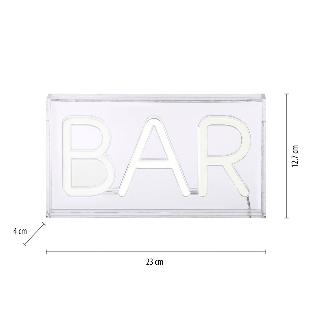 LED bordlampe neon Bar USB plast 23x12,7 cm montert på bord