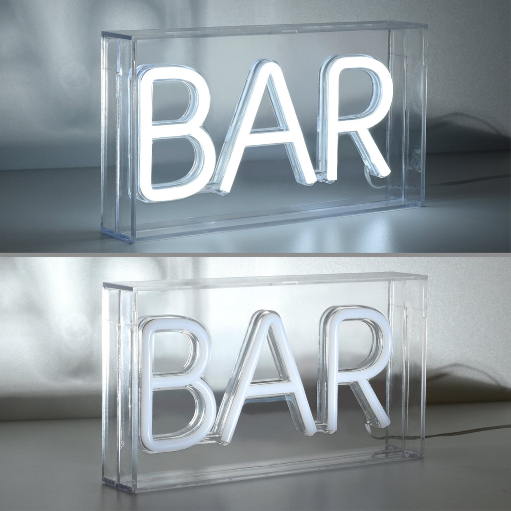 LED bordlampe neon Bar USB plast 23x12,7 cm nærbilde bryter