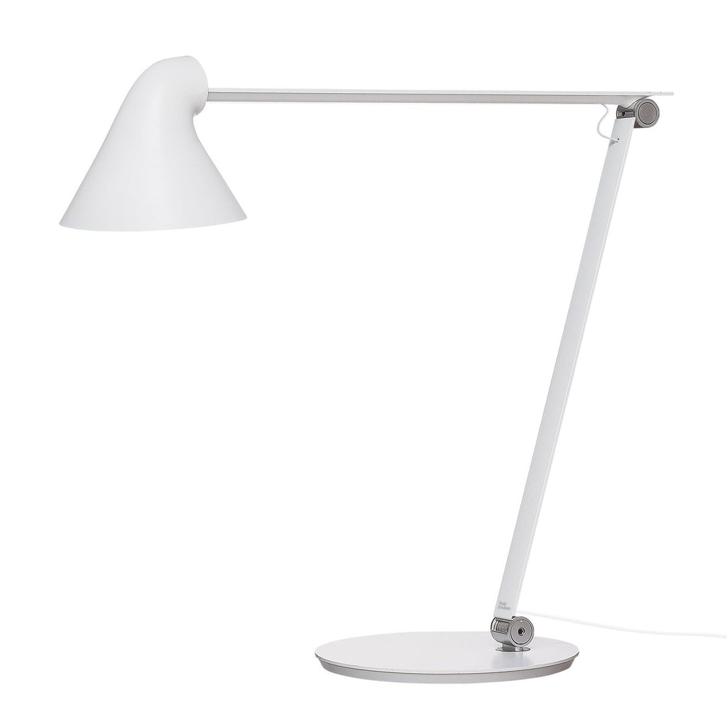 LED bordlampe NJP dimbar hvit aluminium 3000K sideprofil